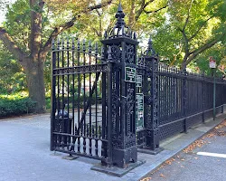 Wrought iron gate at a public park