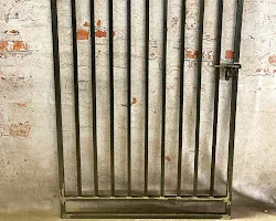 Wrought iron gate at a business