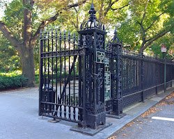 Wrought iron gate at a public park